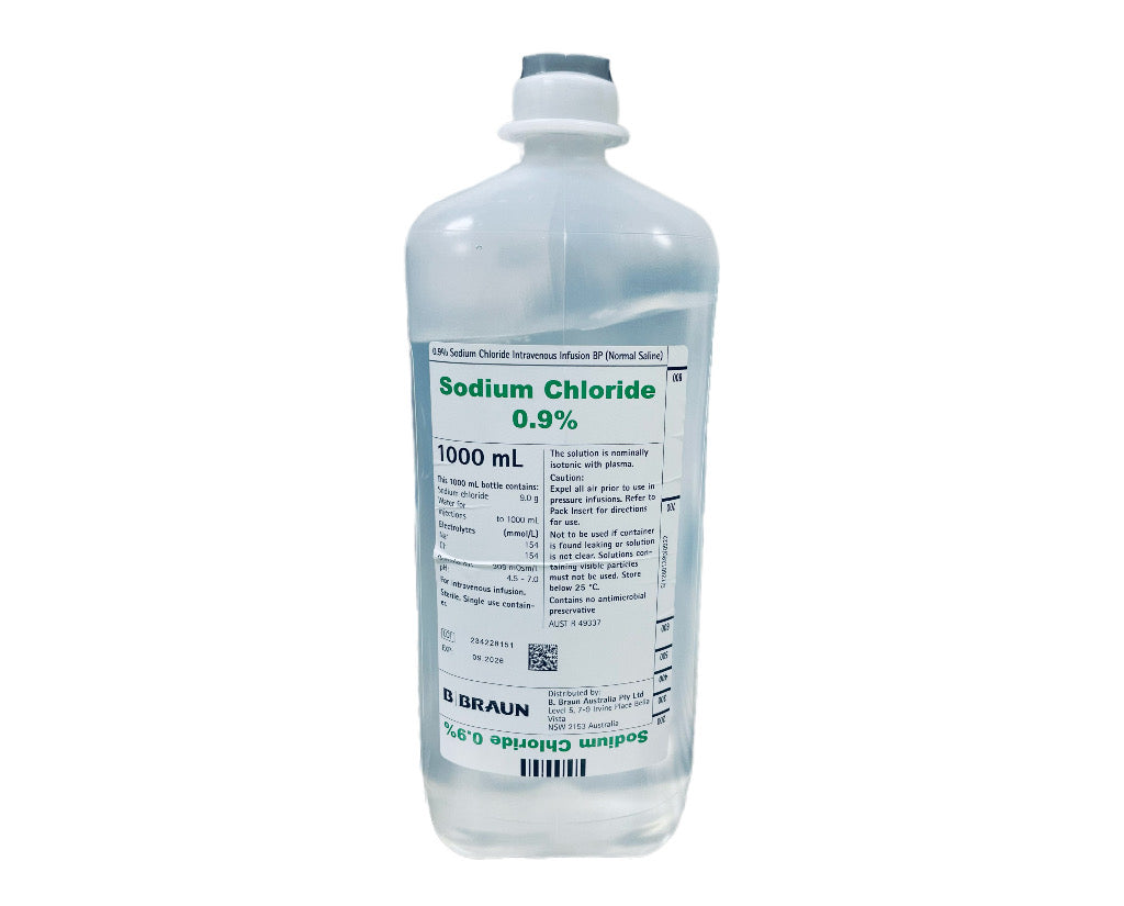 Sodium chloride 0.9% (Saline) 1000ml