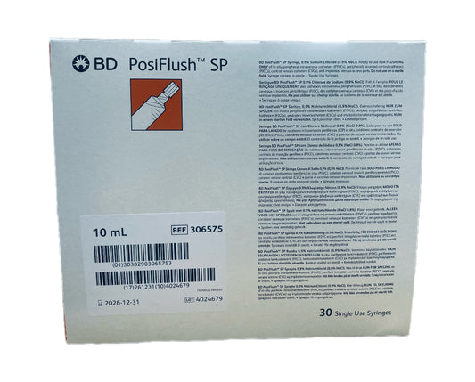 Posiflush Sodium Chloride Syringe 10ml - 30 Pack