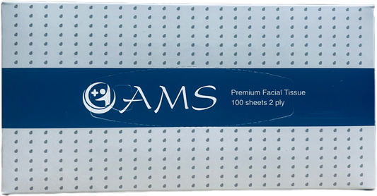 AMS Commercial Box Facial Tissue (48 boxes)