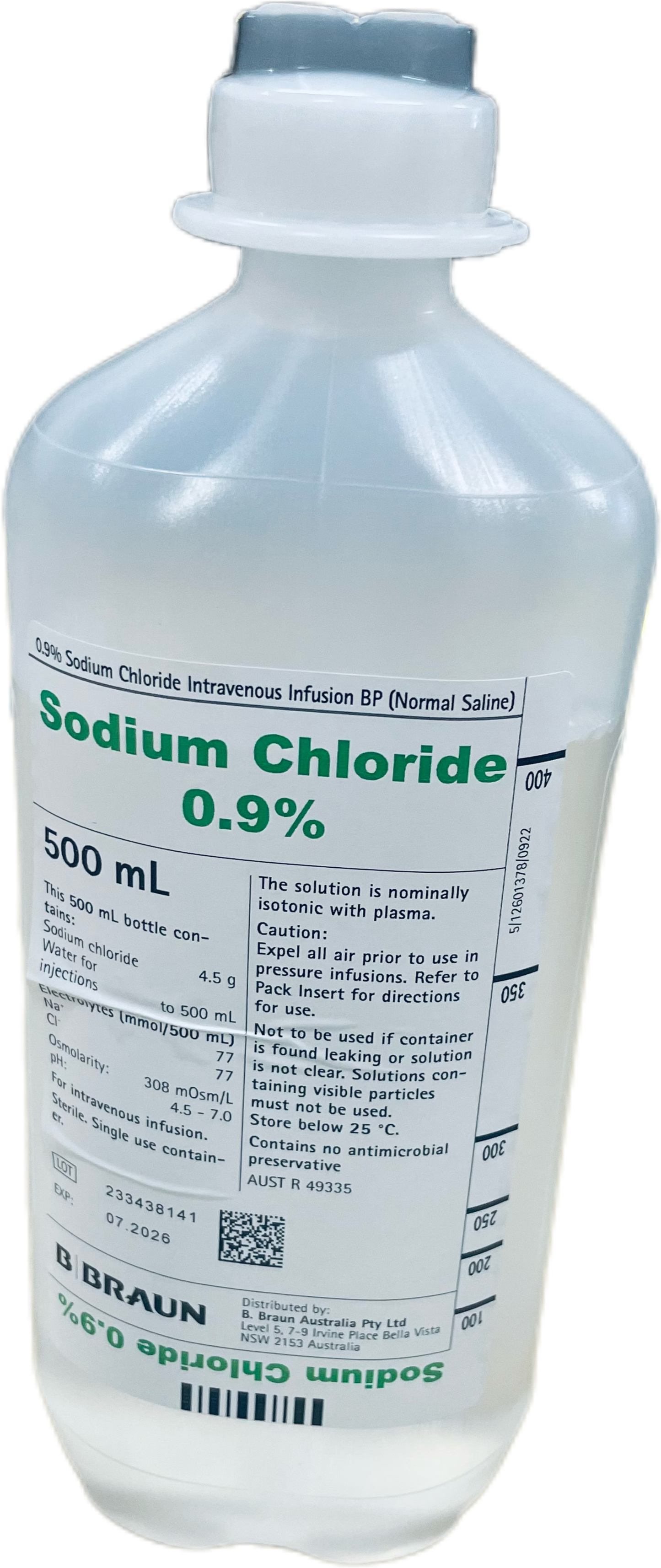 Sodium chloride INJ 0.9% (Saline) 500ml