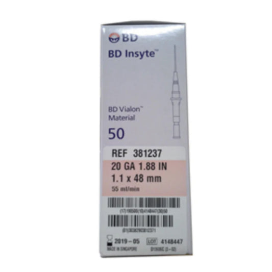 BD Cannula IV INSYTE 20G x 1.88 inch pink (box of 50)