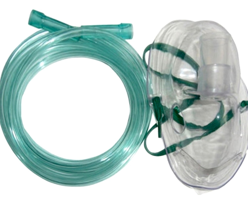 Oxygen Mask Adult with 2.1m Tubing Each