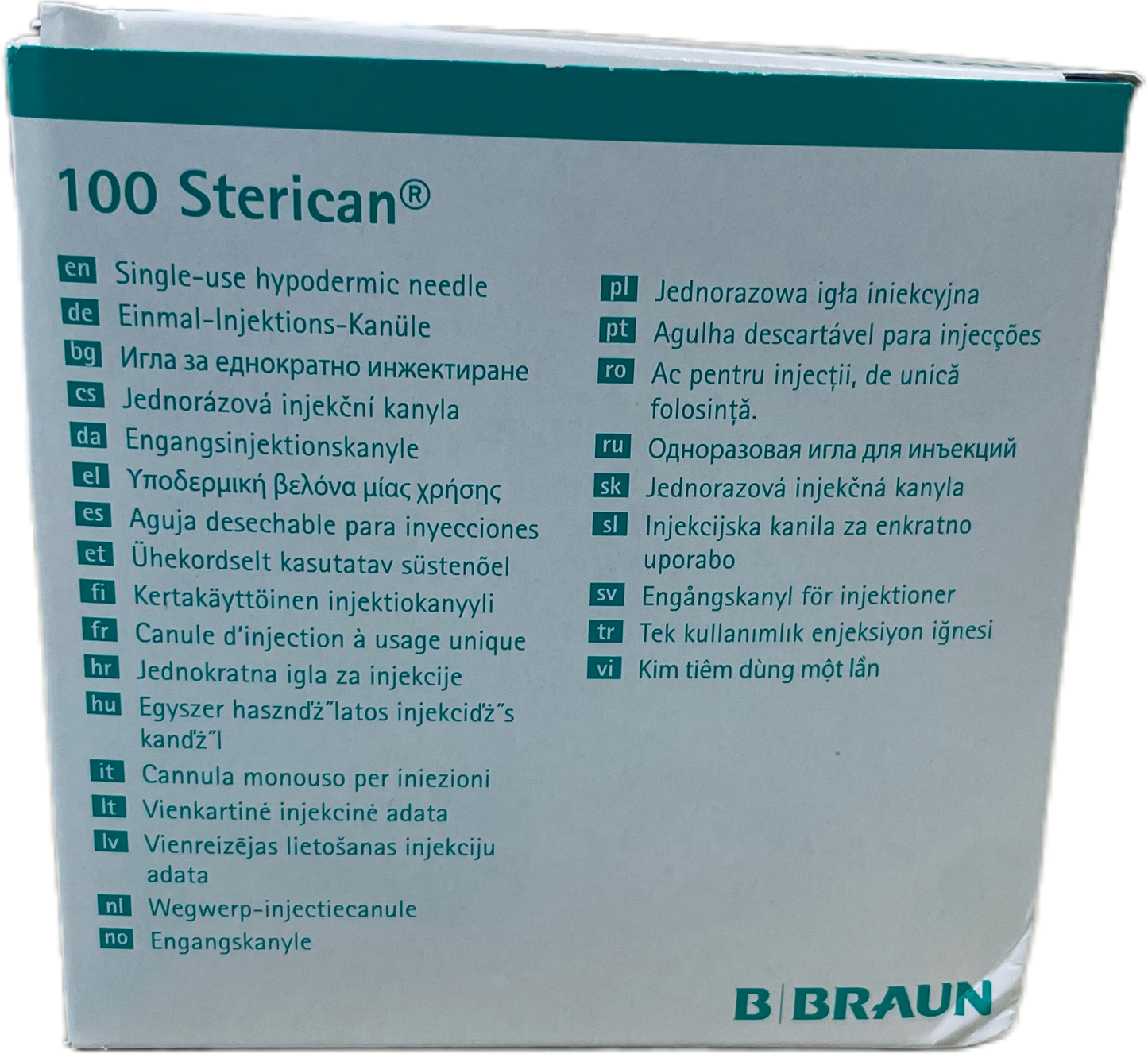 STERICAN Needle 22G 50mm (100) box