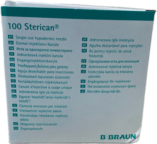 STERICAN Needle 22G 50mm (100) box