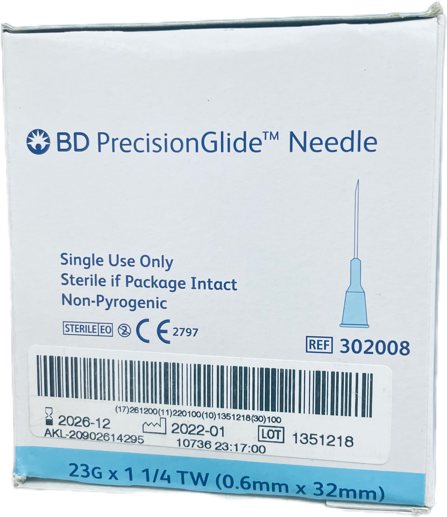 BD Needle 23Gx32mm 1.25 Blue (100) Box