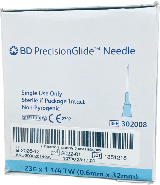 BD Needle 23Gx32mm 1.25 Blue (100) Box