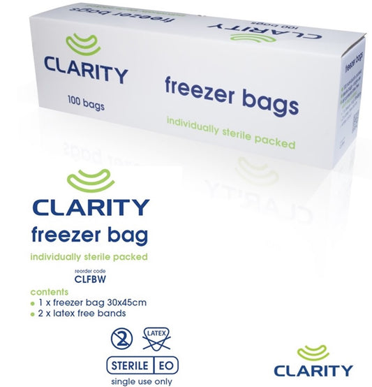 FREEZER BAG  & 2 RUBBER BANDS LATEX-FREE STERILE 100