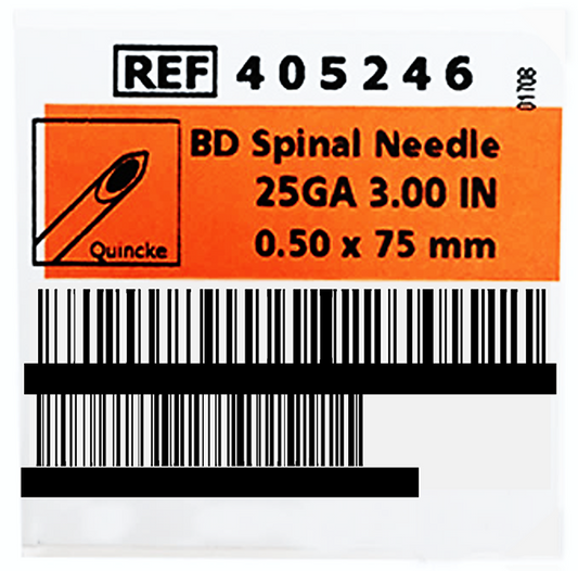 BD Spinal Needle 25Gx3" (25) - box