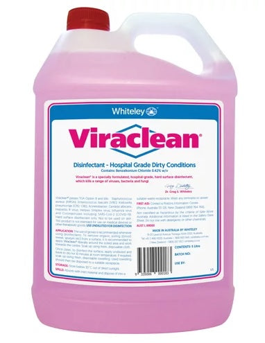 Whiteley Viraclean Hospital Grade Disinfectant 5L